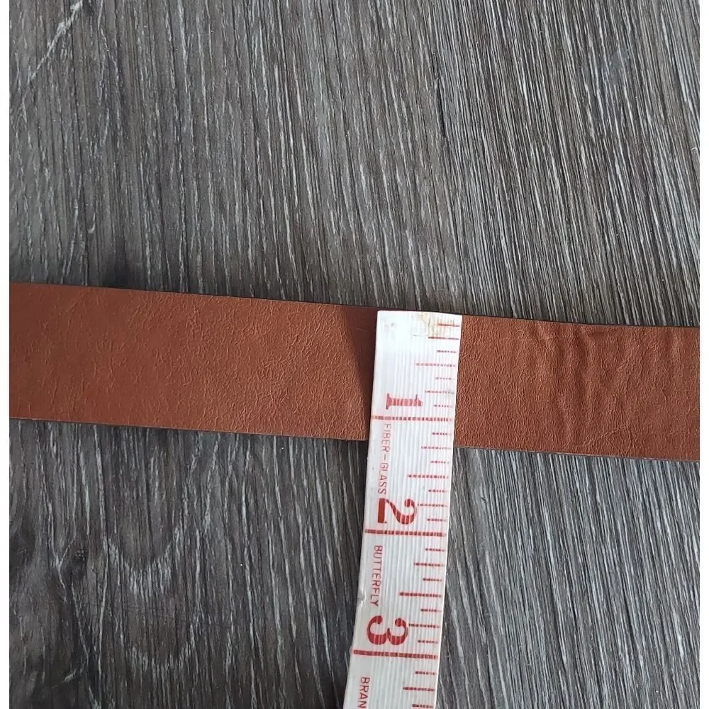 Relic Brown Faux Leather Belt Size Large